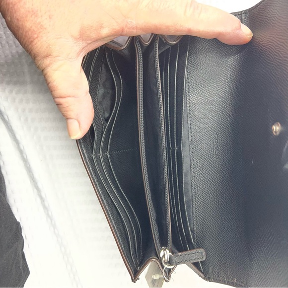 Coach Leopard Print Wallet in Gray and Brown - Picture 7 of 8